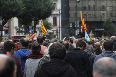 Bask Ülkesi ve Katalonya 'nın bağımsızlığını isteyen gösteri
