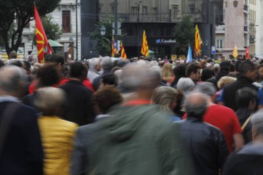 Bask Ülkesi ve Katalonya 'nın bağımsızlığını isteyen gösteri