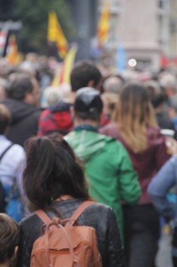 Bask Ülkesi ve Katalonya 'nın bağımsızlığını isteyen gösteri