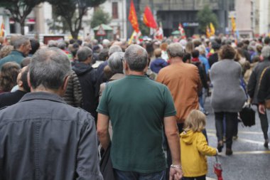 Bask Ülkesi ve Katalonya 'nın bağımsızlığını isteyen gösteri