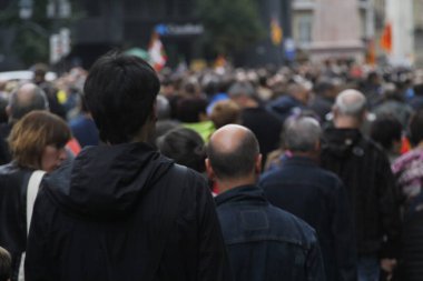 Bask Ülkesi ve Katalonya 'nın bağımsızlığını isteyen gösteri