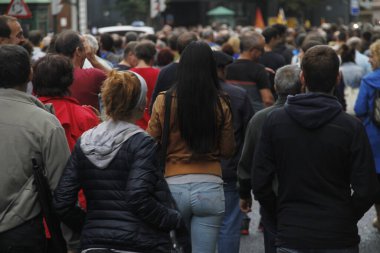 Bask Ülkesi ve Katalonya 'nın bağımsızlığını isteyen gösteri
