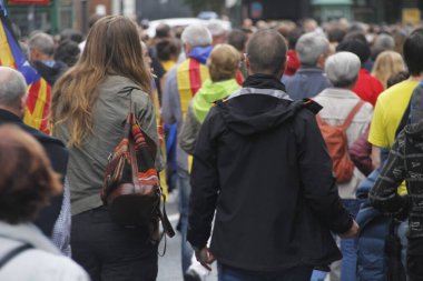 Bask Ülkesi ve Katalonya 'nın bağımsızlığını isteyen gösteri