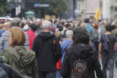 Bask Ülkesi ve Katalonya 'nın bağımsızlığını isteyen gösteri