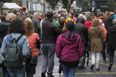 Bask Ülkesi ve Katalonya 'nın bağımsızlığını isteyen gösteri