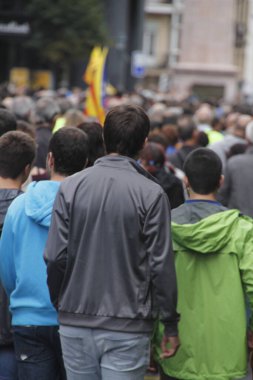 Bask Ülkesi ve Katalonya 'nın bağımsızlığını isteyen gösteri
