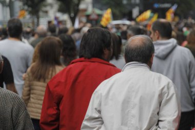 Bask Ülkesi ve Katalonya 'nın bağımsızlığını isteyen gösteri