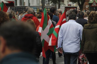 Bask Ülkesi ve Katalonya 'nın bağımsızlığını isteyen gösteri