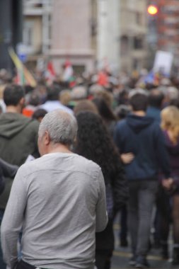 Bask Ülkesi ve Katalonya 'nın bağımsızlığını isteyen gösteri