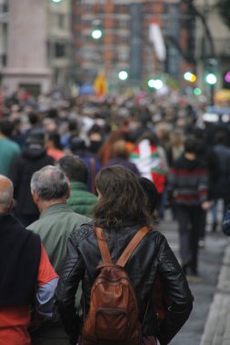 Bask Ülkesi ve Katalonya 'nın bağımsızlığını isteyen gösteri