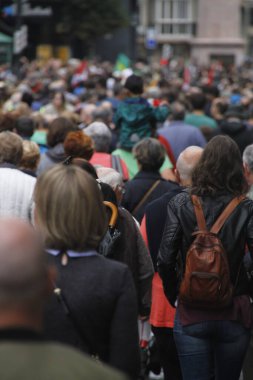 Bask Ülkesi ve Katalonya 'nın bağımsızlığını isteyen gösteri
