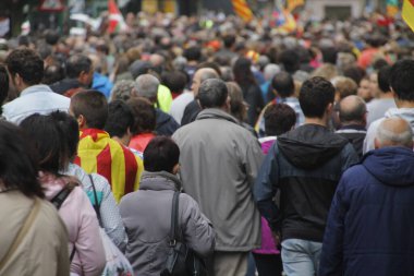 Bask Ülkesi ve Katalonya 'nın bağımsızlığını isteyen gösteri