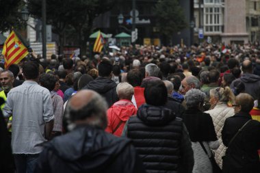 Bask Ülkesi ve Katalonya 'nın bağımsızlığını isteyen gösteri