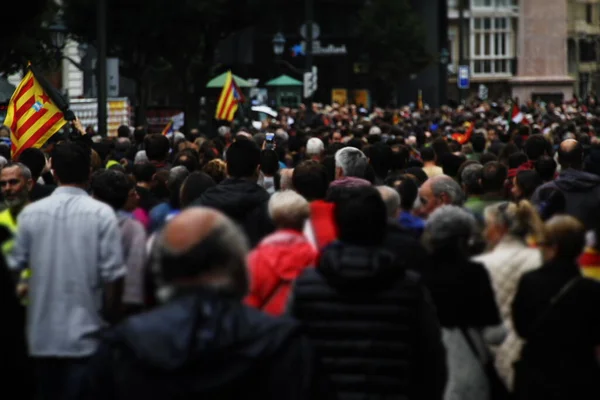 Demonstration Asking Independence Basque Country Catalonia — Stock Photo, Image