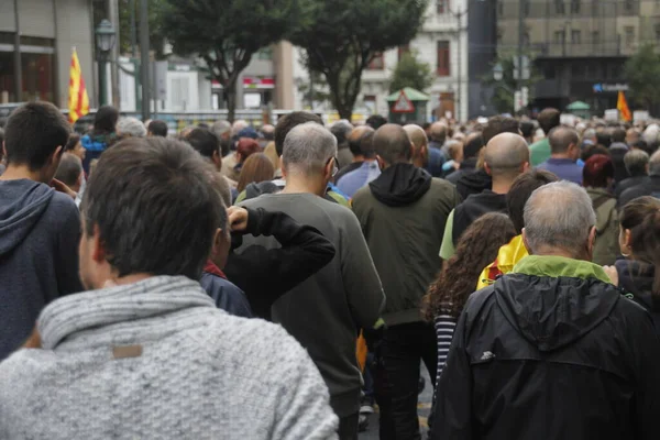 Demonstration Asking Independence Basque Country Catalonia — Stock Photo, Image