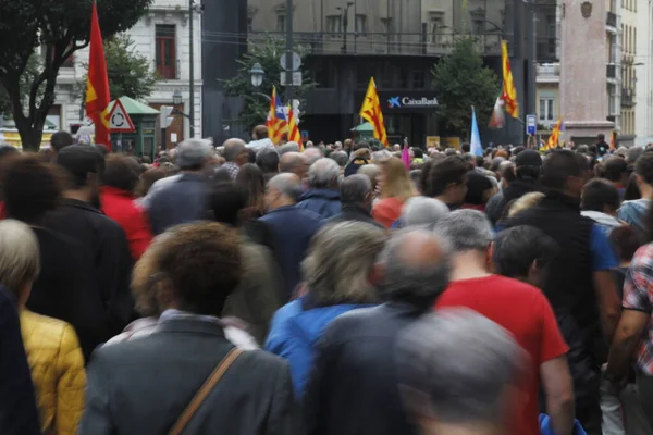 Demonstration Asking Independence Basque Country Catalonia — Stock Photo, Image