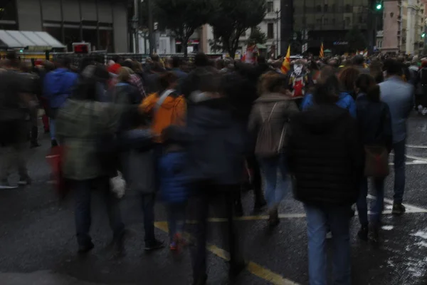 Demonstration Asking Independence Basque Country Catalonia — Stock Photo, Image