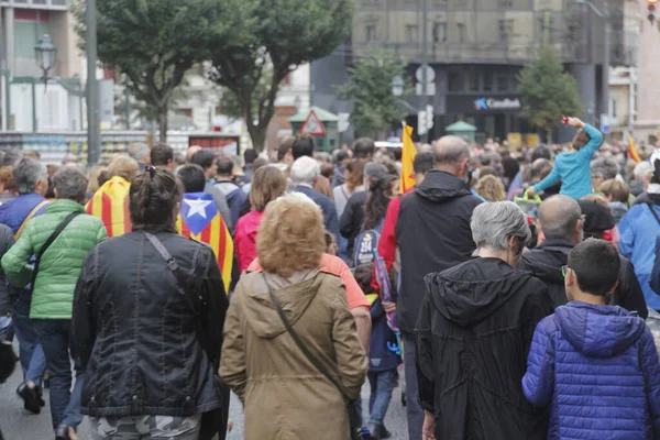 Demonstration Asking Independence Basque Country Catalonia — Stock Photo, Image