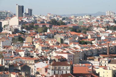 Lizbon şehrinin şehir manzarası