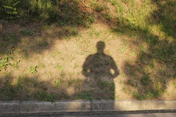 Menschlicher Schatten Abend — Stockfoto