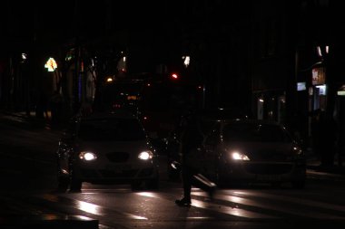 Bilbao şehrinde gece manzarası