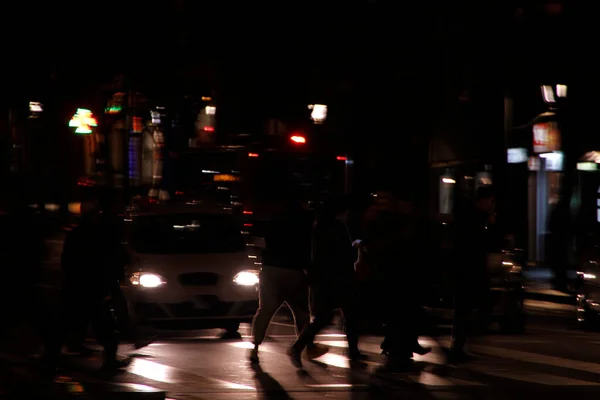 毕尔巴鄂市的夜景 — 图库照片