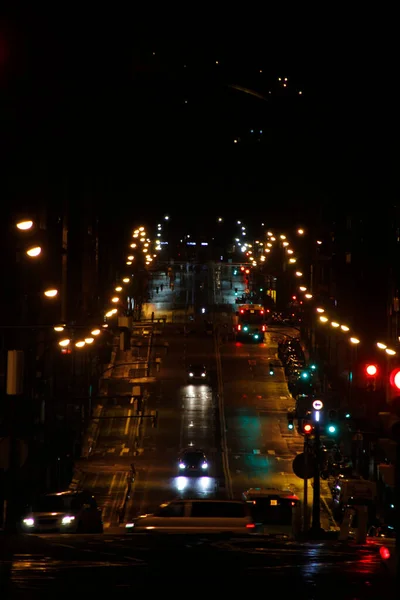 Vista Noturna Cidade Bilbau — Fotografia de Stock