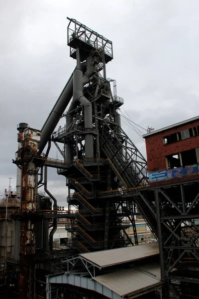Paisaje Industrial Junto Estuario Bilbao — Foto de Stock