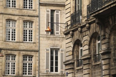 Bordeaux şehrinin mimarisi.