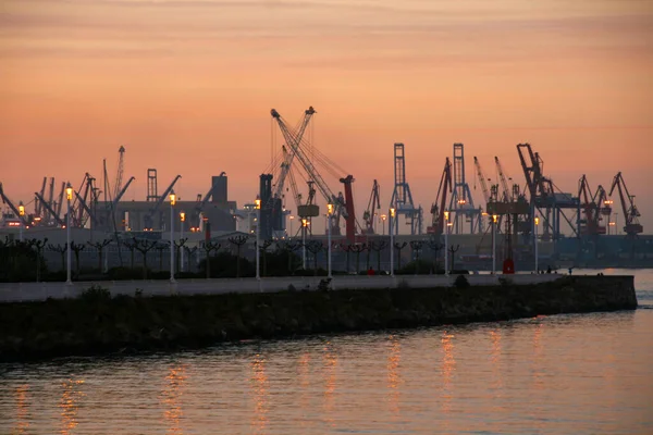 Akşamları Bilbao Estuary — Stok fotoğraf