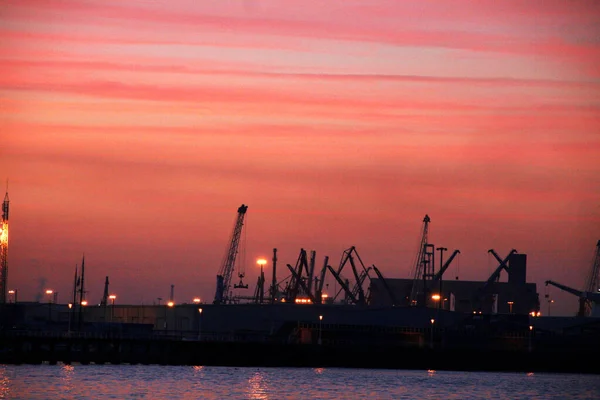 Akşamları Bilbao Estuary — Stok fotoğraf