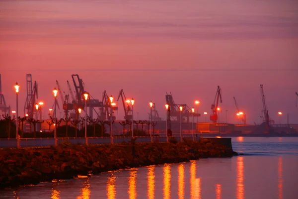 Akşamları Bilbao Estuary — Stok fotoğraf