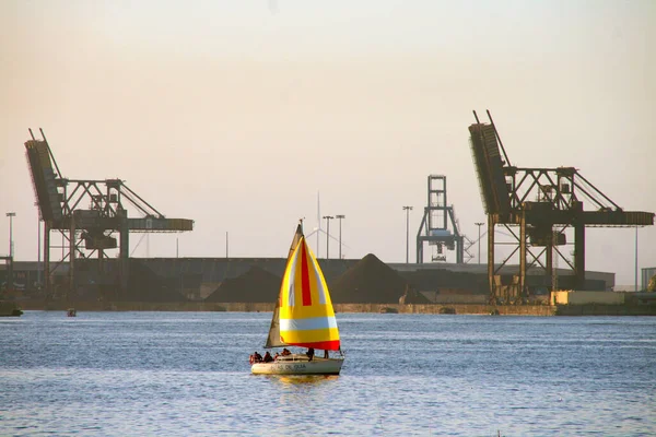 Estuary Bilbao Wieczorem — Zdjęcie stockowe