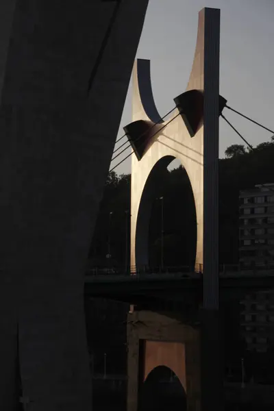 Moderno Ponte Sull Estuario Bilbao — Foto Stock