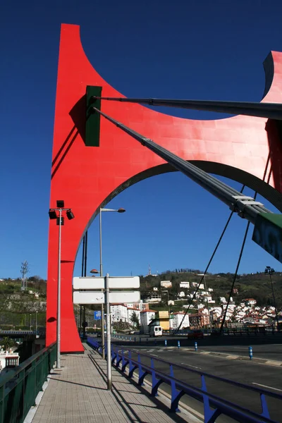 Moderno Ponte Sull Estuario Bilbao — Foto Stock