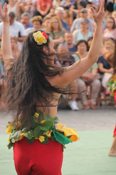 Les Mers Sud Dansent Dans Festival Street Folk — Photo