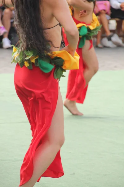 Les Mers Sud Dansent Dans Festival Street Folk — Photo