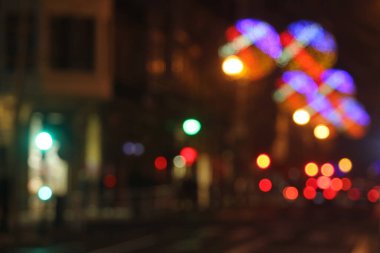 Sokakta Noel ışıkları