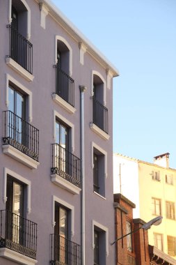 Burgos 'ta bir binanın cephesi