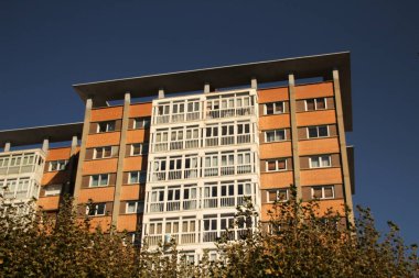 Burgos 'ta bir binanın cephesi