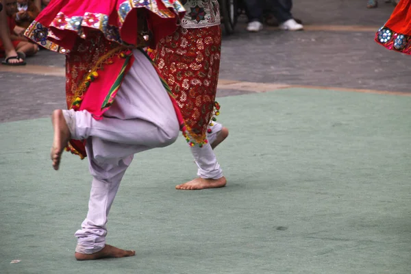 Danse Folklorique Indienne Dans Festival Rue — Photo