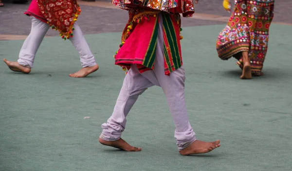 Indický Lidový Tanec Pouličním Festivalu — Stock fotografie