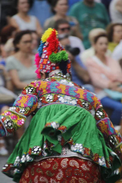 Indiase Volksdans Een Straatfestival — Stockfoto