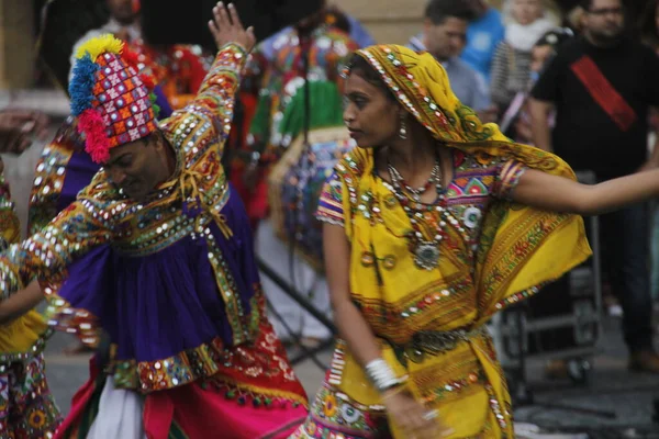 Danse Folklorique Indienne Dans Festival Rue — Photo