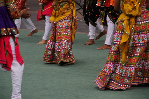 Dança Popular Índia Festival Rua — Fotografia de Stock