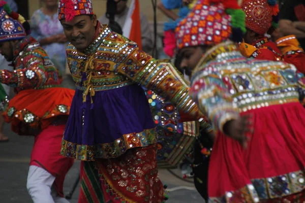 Lidový Tanec Indie Pouličním Festivalu — Stock fotografie