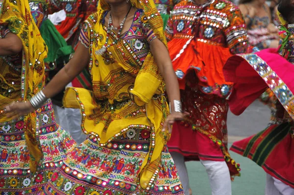 Индийский Народный Танец Уличном Фестивале — стоковое фото