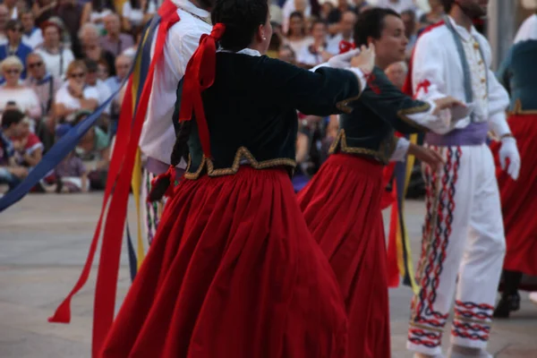 Tradiční Baskický Tanec Folkovém Festivalu — Stock fotografie