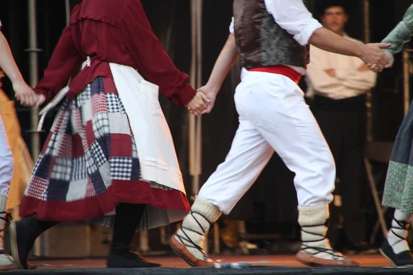 Danza Tradizionale Basca Una Festa Popolare — Foto Stock