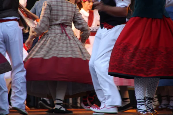 Traditionele Baskische Dans Een Volksfeest — Stockfoto